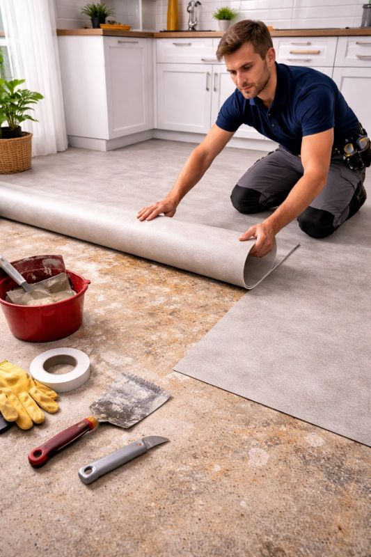 Linoleum Floor Installation in Fall River, MA