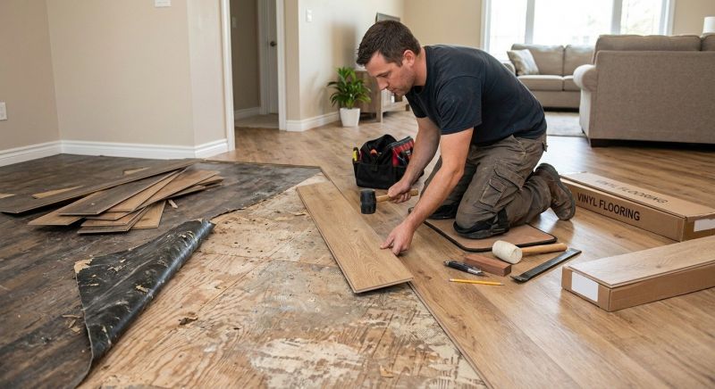 Vinyl Plank Floor Installation in East Providence, RI