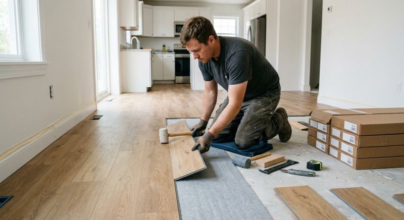 Vinyl Plank Floor Installation in East Providence, RI